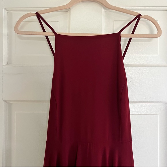 Lulu’s Maroon Full Length Bridesmaids/Formal Dress - Picture 2 of 5